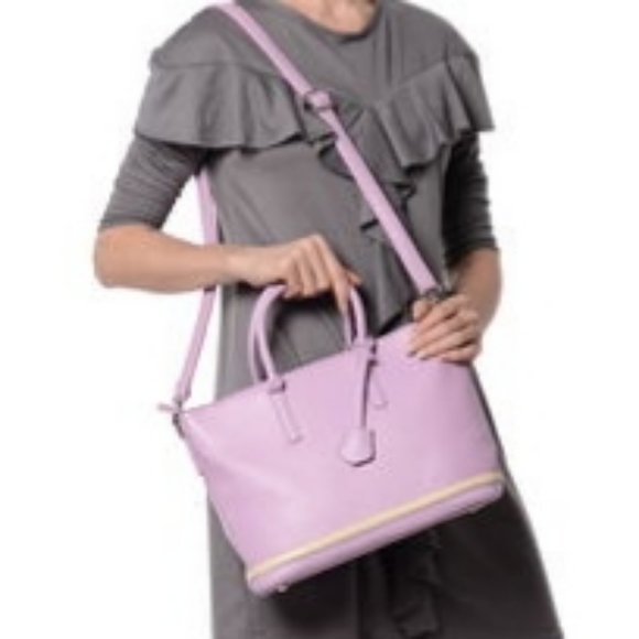 Zipper & Inside Snap Shoulder Bag With Handles - Picture 3 of 7